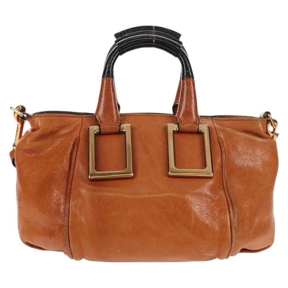Chloe Leather Etel Handbag Brown